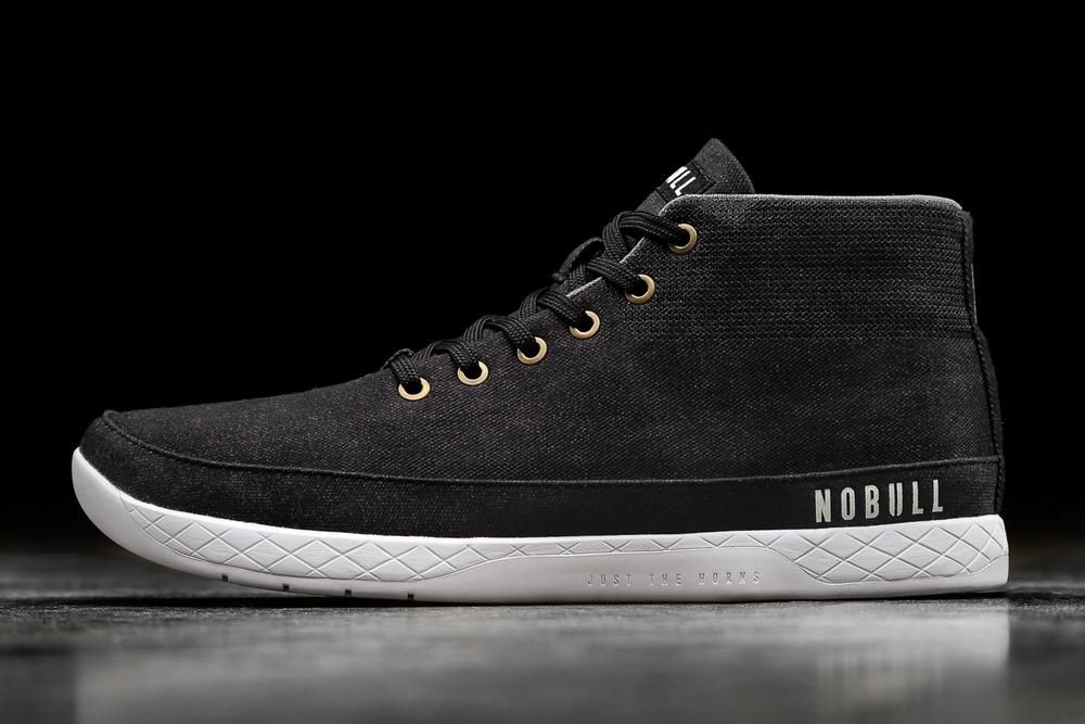 NOBULL Patike Za Trening Ženske - Nobull Denim Canvas Mid Crne (813469-EYA)